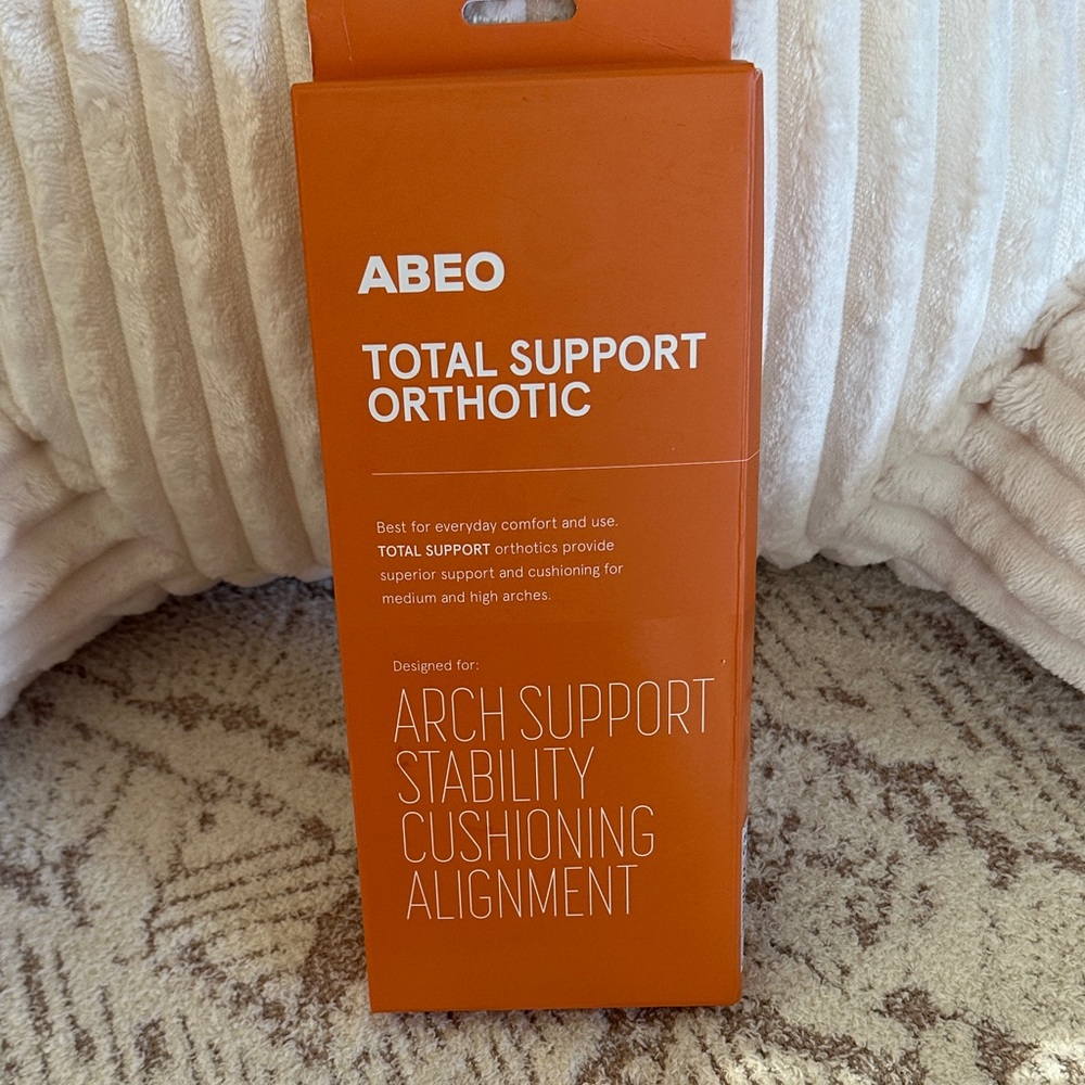 NEW ABECO Total Support Orthotic Insoles Women’s 8.5 | Arch Support Comfort NIB